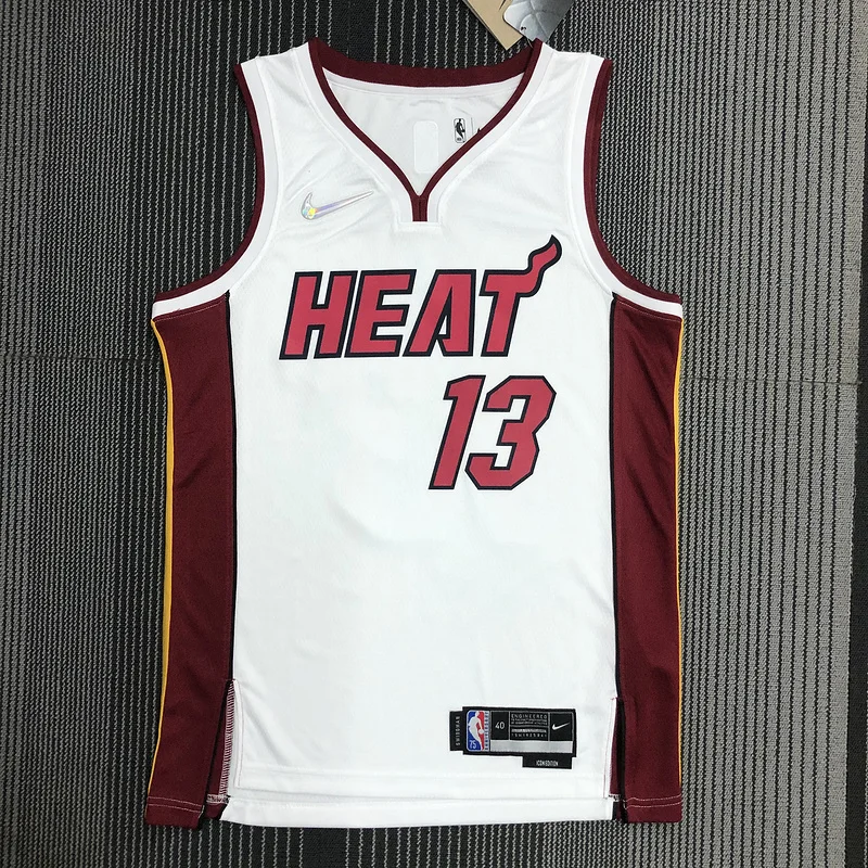 75th anniversary NBA Miami Heat basketball jersey White #13 ADEBAYO