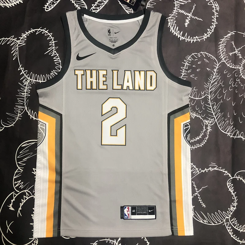 2018 Cleveland Cavaliers Basketball Jersey Gray #2 IRVING