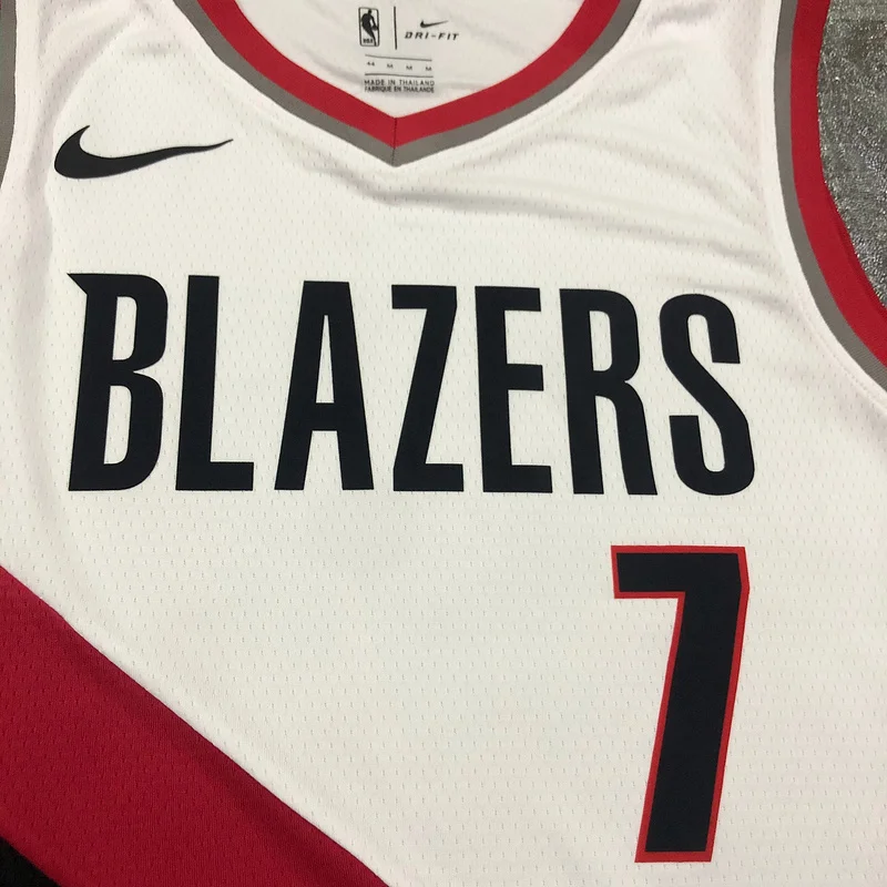 2021 Portland Trail Blazers Basketball Jersey Home White #7 ROY