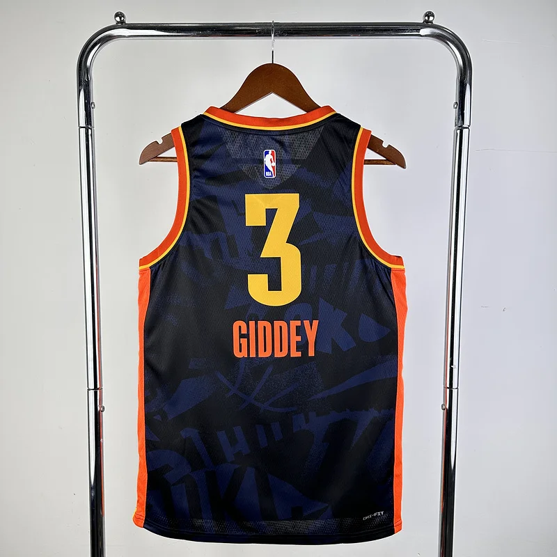 2024 NBA Oklahoma City Thunder Basketball Jersey city version #3 GIDDEY