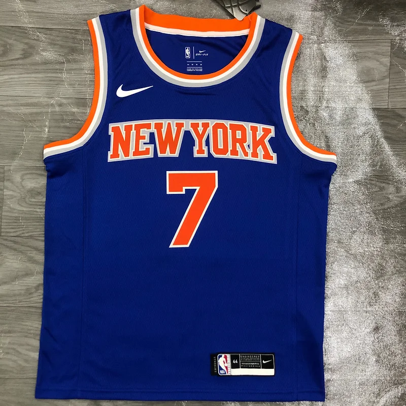 New York Knicks Basketball Jersey Blue #7 ANTHONY