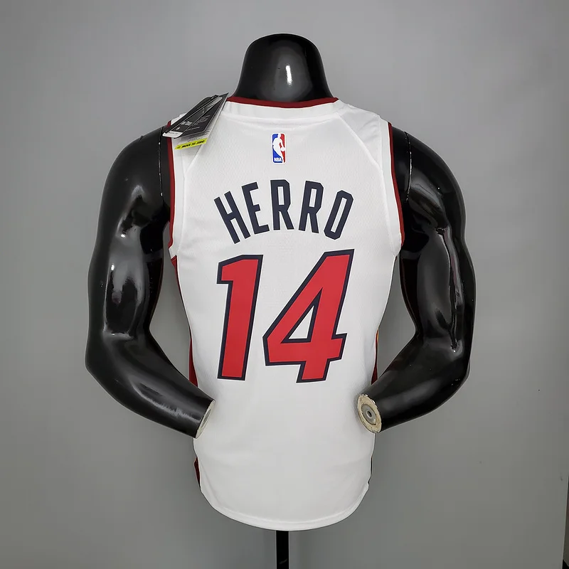 NBA Miami Heat basketball jersey V-neck White #14 HERRO