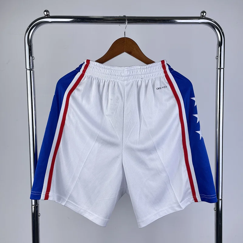 NBA Philadelphia 76ers Basketball White Shorts