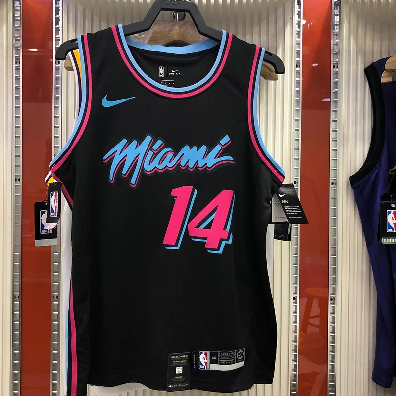 NBA Miami Heat basketball jersey round neck Black #14 HERRO