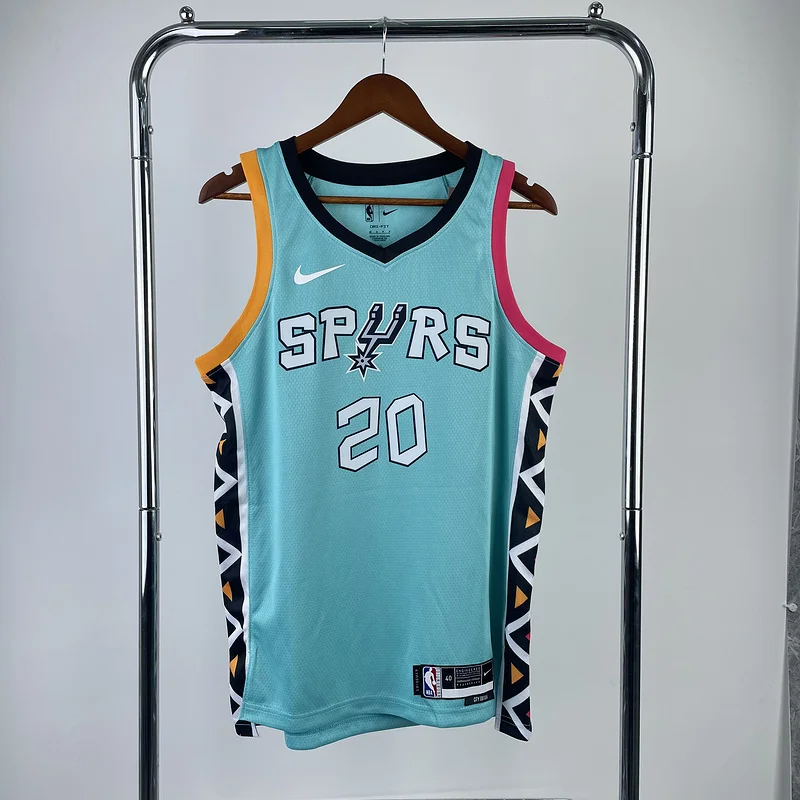 2023 San Antonio Spurs Basketball Jersey city version #20 GINOBILI