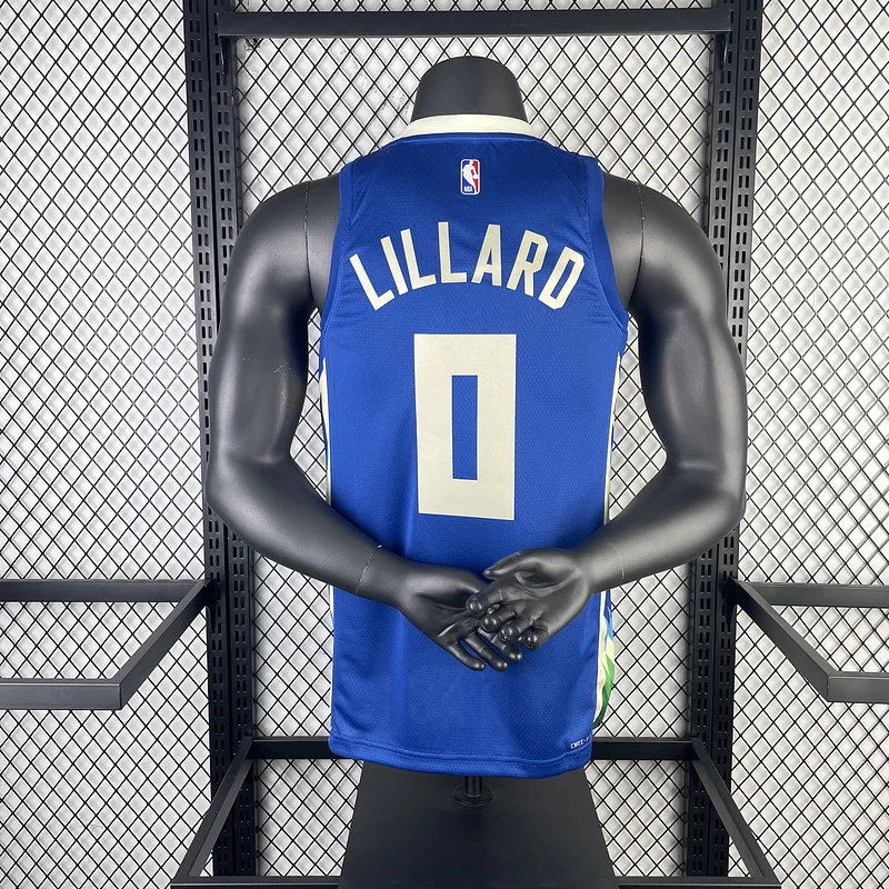 2023 Season NBA Milwaukee Bucks Basketball jersey city version #0 LILLARD