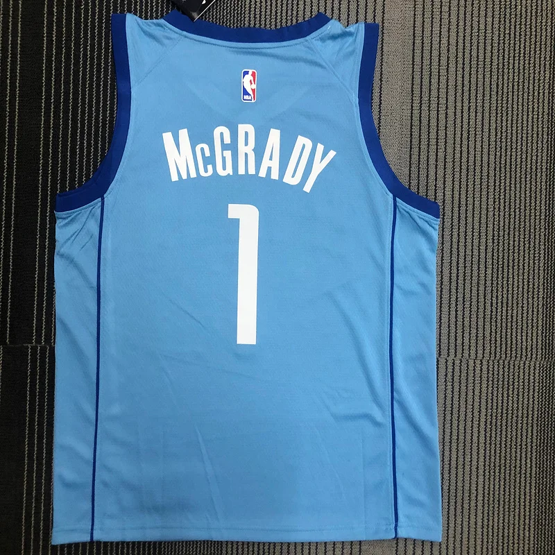 2021 Houston Rockets Basketball Jersey city version Blue #1 McGRADY