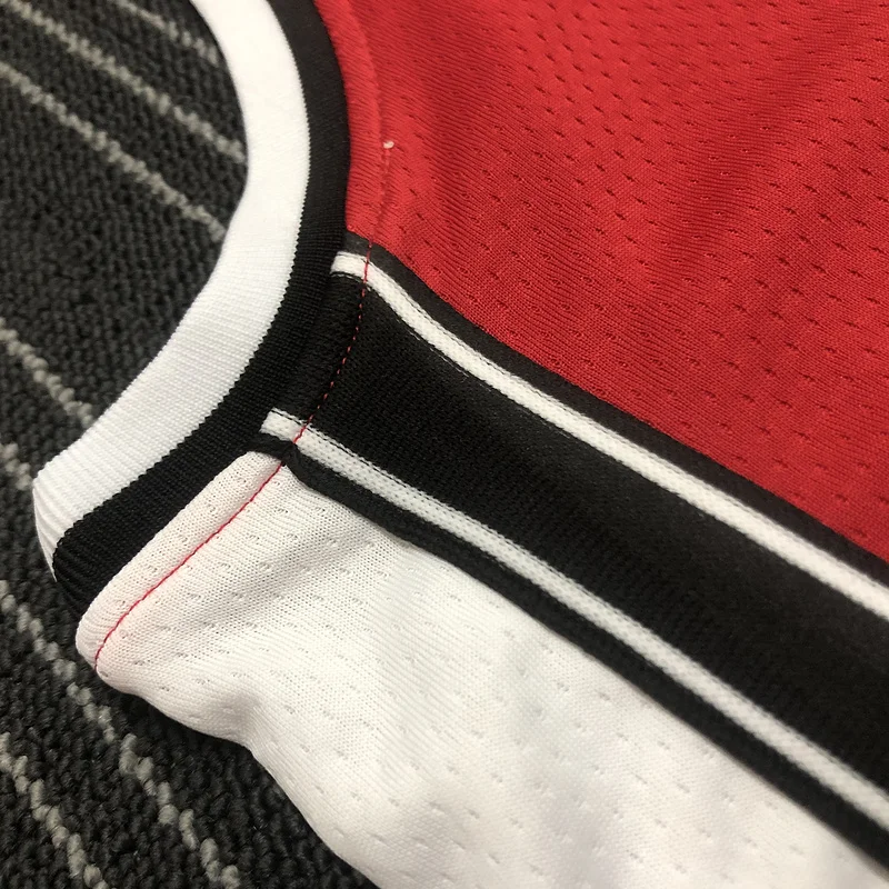 Portland Trail Blazers Basketball Jersey Retro Red #0 LILIARD