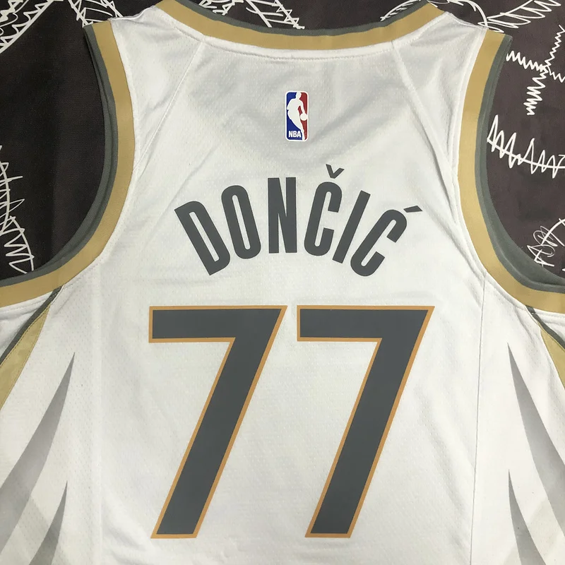 2020 Season NBA Dallas Mavericks basketball jersey city version #77 DONCIC