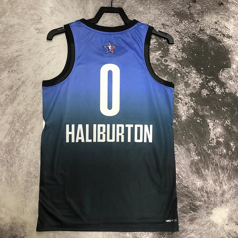 2023 Indiana Pacers Basketball Jersey All-Star Blue #0 HALIBURTON