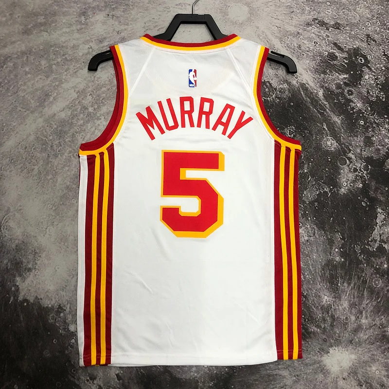 NBA Atlanta Hawks Basketball Jersey White #5  MURRAY