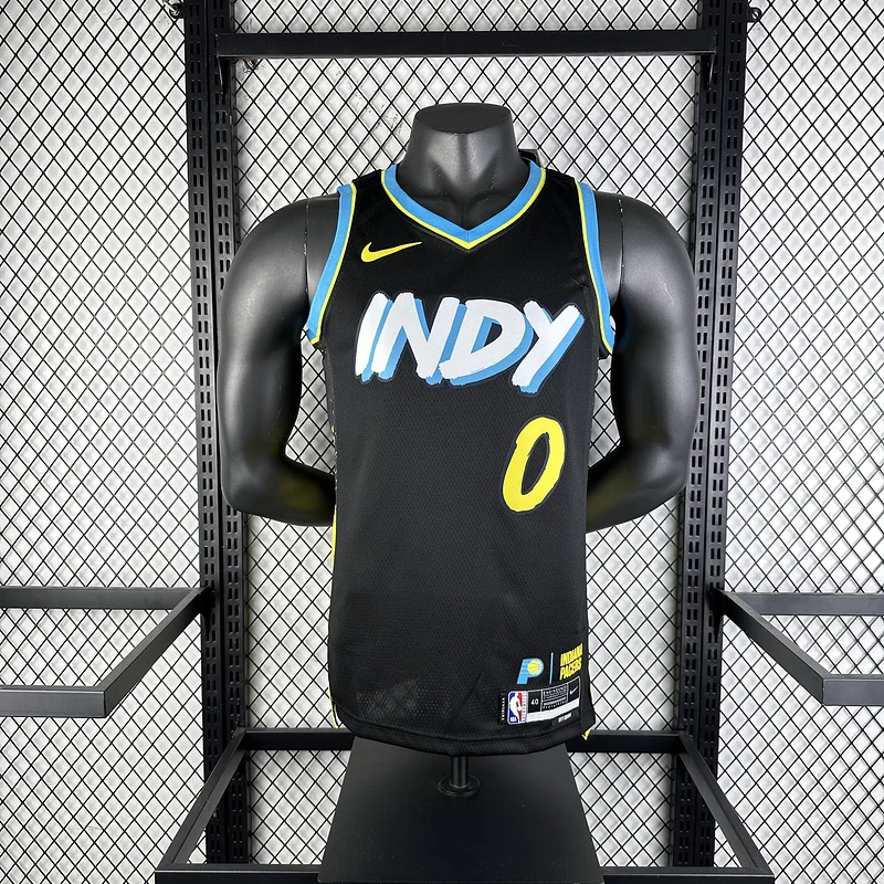 2024 Indiana Pacers Basketball Jersey city version #0 HALIBURTON