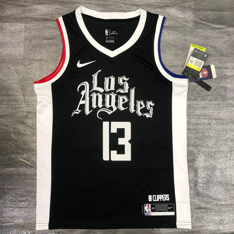 2021 Season NBA Los Angeles Clippers Basketball jersey  city version   Black  #13   GEORGE