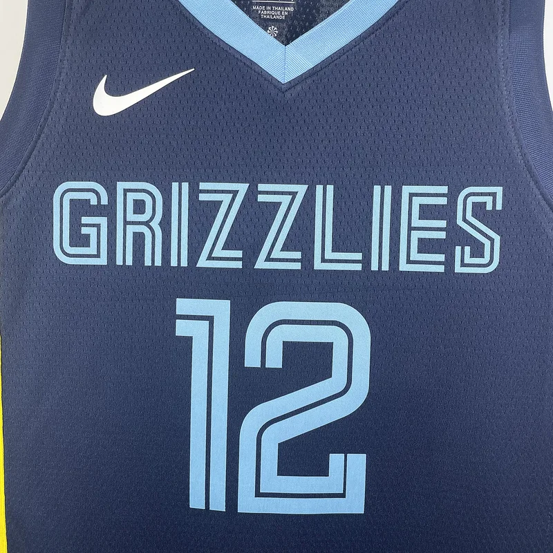 2023 Season NBA Memphis Grizzlies Basketball Jersey Aawy Blue #12 MORANT