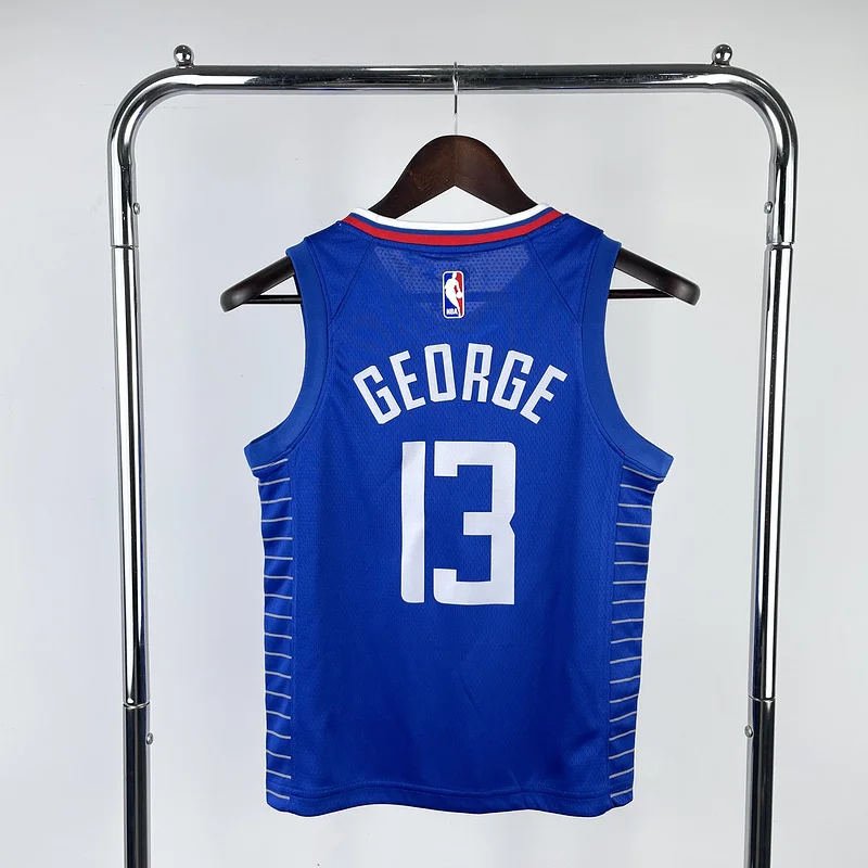 Youth kids Basketball Jersey Los Angeles Clippers Blue #13 GEORGE