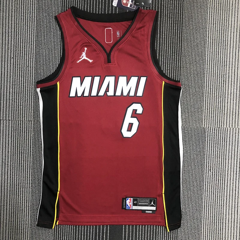 75th anniversary NBA Miami Heat basketball jersey trapeze limited #6 JAMES