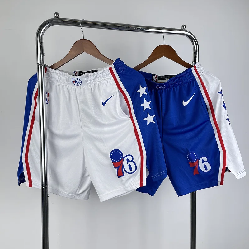 NBA Philadelphia 76ers Basketball White Shorts