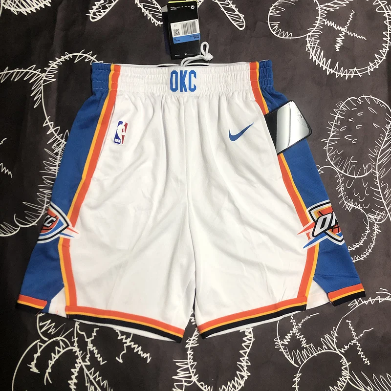 NBA Oklahoma City Thunder Basketball White Shorts