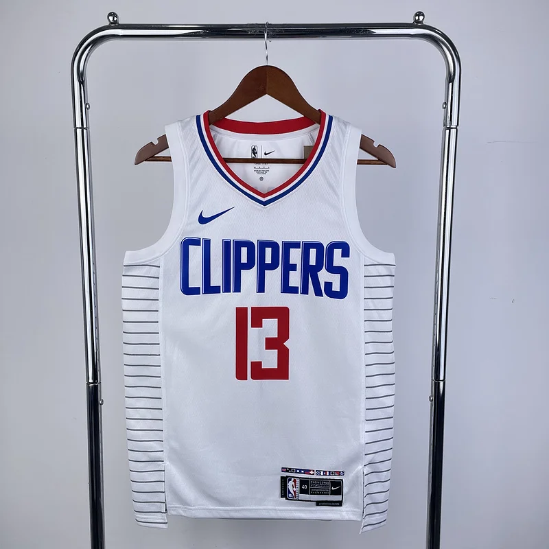 2023 Season   NBA Los Angeles Clippers Basketball jersey   Home   White  #13   GEORGE