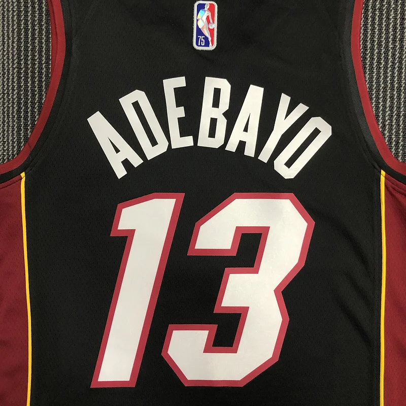 75th anniversary NBA Miami Heat basketball jersey Black #13 ADEBAYO