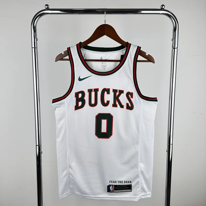 2018 Season NBA Milwaukee Bucks Basketball jersey Retro #0 LILLARD