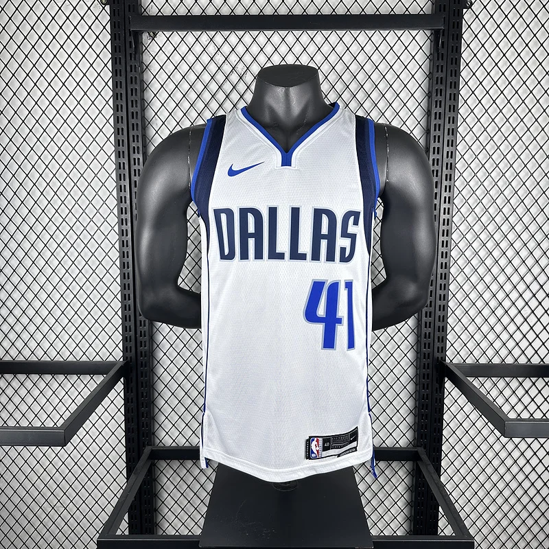 NBA Dallas Mavericks basketball jersey White #41 NOWITZKI