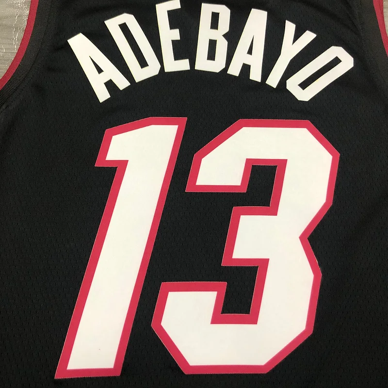 NBA Miami Heat basketball jersey V-neck Black #13 ADEBAYO