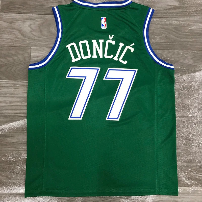 2021 Season NBA Dallas Mavericks basketball jersey Retro Green #77 DONCIC