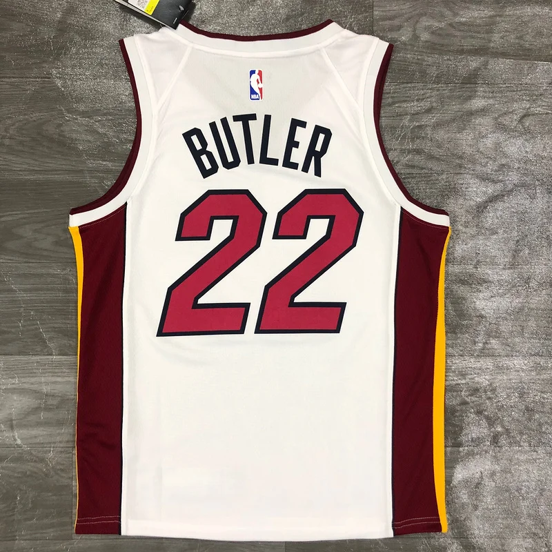 NBA Miami Heat basketball jersey V-neck White #22 BUTLER