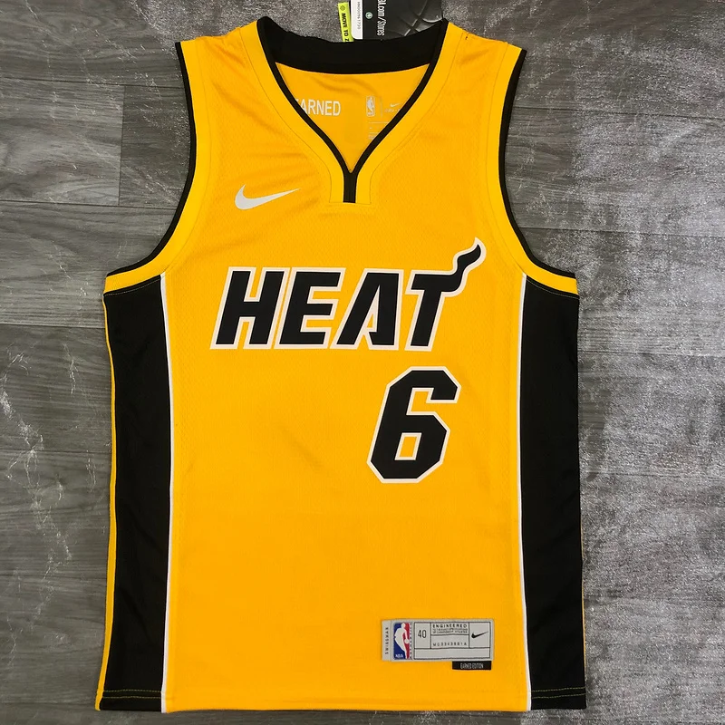 2021 Season NBA Miami Heat basketball jersey bonus edition #6 JAMES