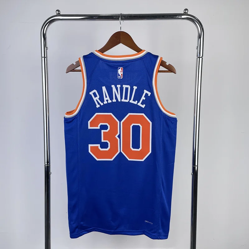 2023 New York Knicks Basketball Jersey Aawy Blue #30 RANDLE