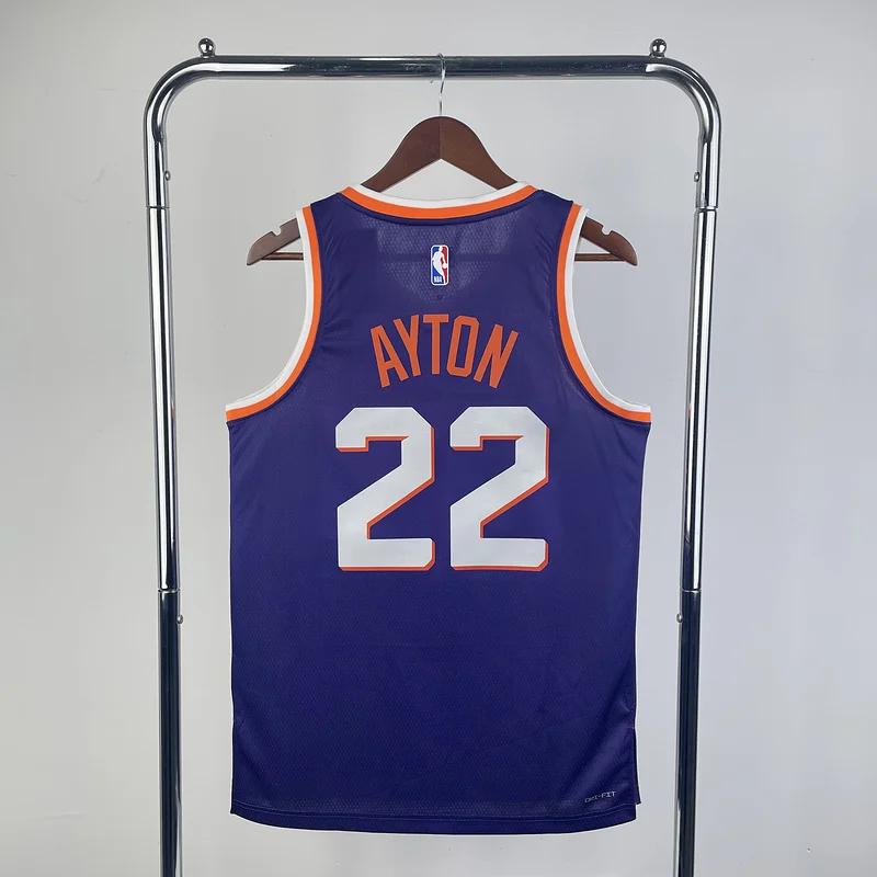 2024 Season NBA Phoenix Suns Basketball jersey Aawy Purple #22 AYTON