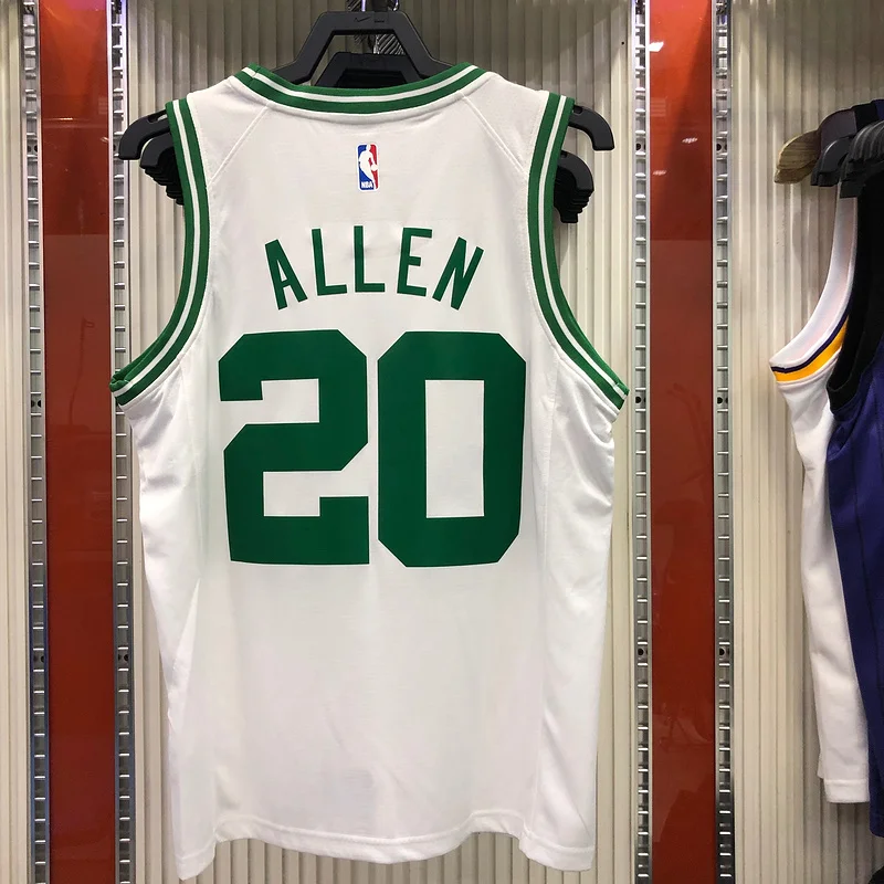 NBA Boston Celtics Basketball Jersey Retro White #20 ALLEN