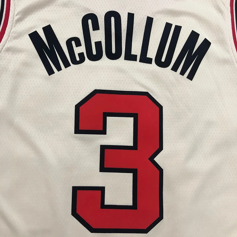 Portland Trail Blazers Basketball Jersey White #3 McCOLLUM