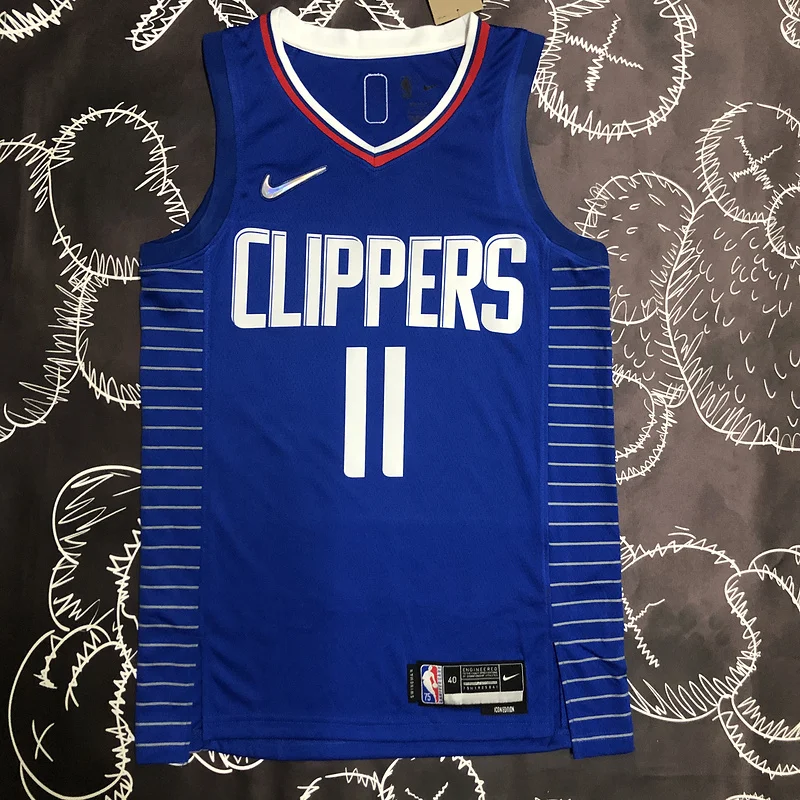 75th anniversary    NBA Los Angeles Clippers Basketball jersey   Blue  #11   WALL