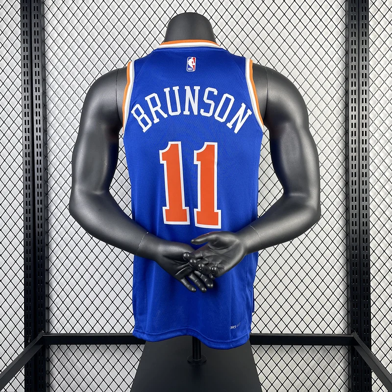 2023 New York Knicks Basketball Jersey Aawy Blue #11 BRUNSON