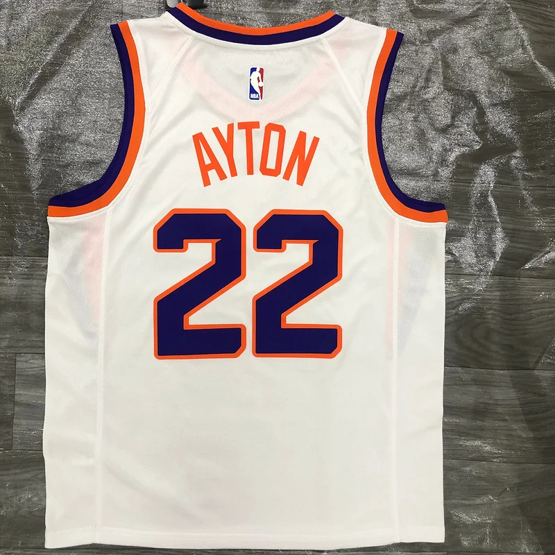 NBA Phoenix Suns Basketball jersey White #22 AYTON