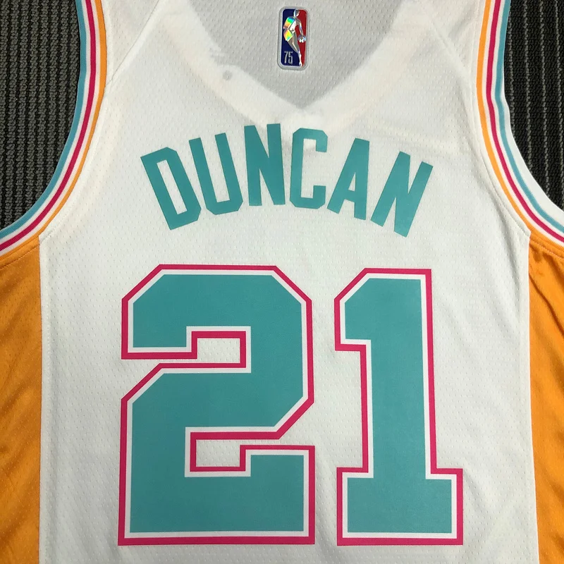 2022 San Antonio Spurs Basketball Jersey city version #21 DUNCAN