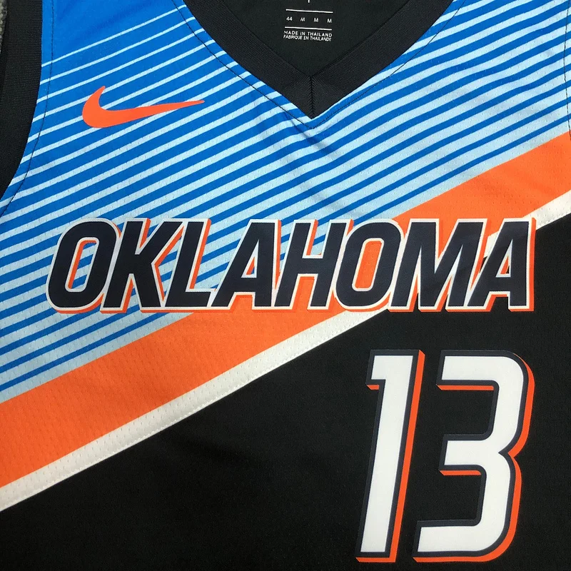 2021 NBA Oklahoma City Thunder Basketball Jersey city version #13 GEORGE