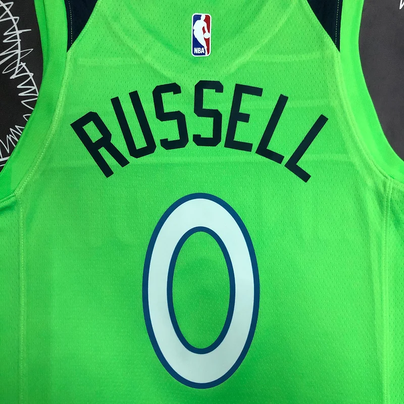 Minnesota Timberwolves Basketball Jersey trapeze #0 RUSSELL