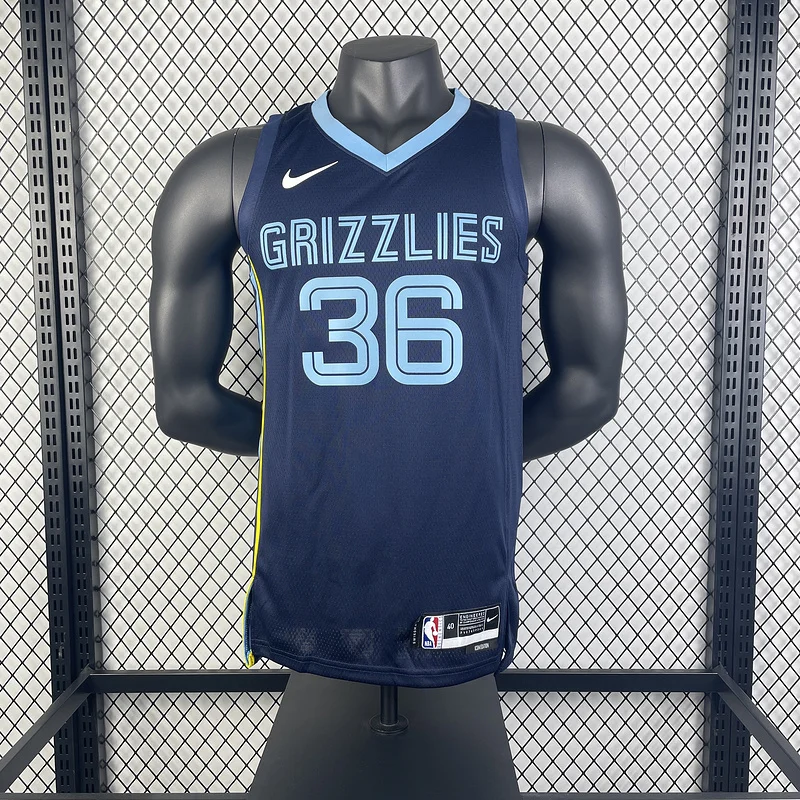 2023 Season NBA Memphis Grizzlies Basketball Jersey Aawy Blue #36 SMART