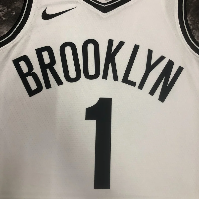 2023 Season Brooklyn Nets Basketball jersey White #1 BRIDGES