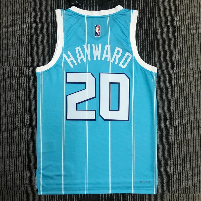 75th anniversary  Charlotte Hornets Basketball Jersey   Blue  #20  HAYWARD