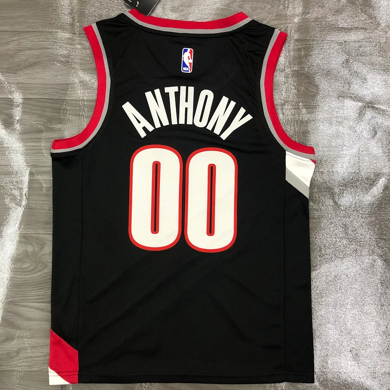 2021 Portland Trail Blazers Basketball Jersey Black #00 ANTHONY