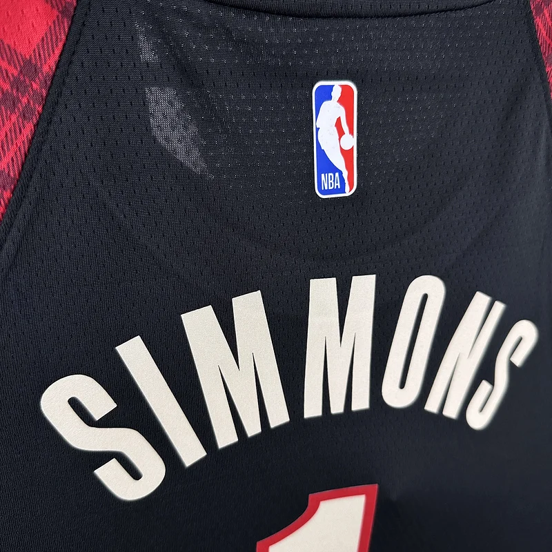 2024  Portland Trail Blazers Basketball Jersey   city version  #1  SIMMONS