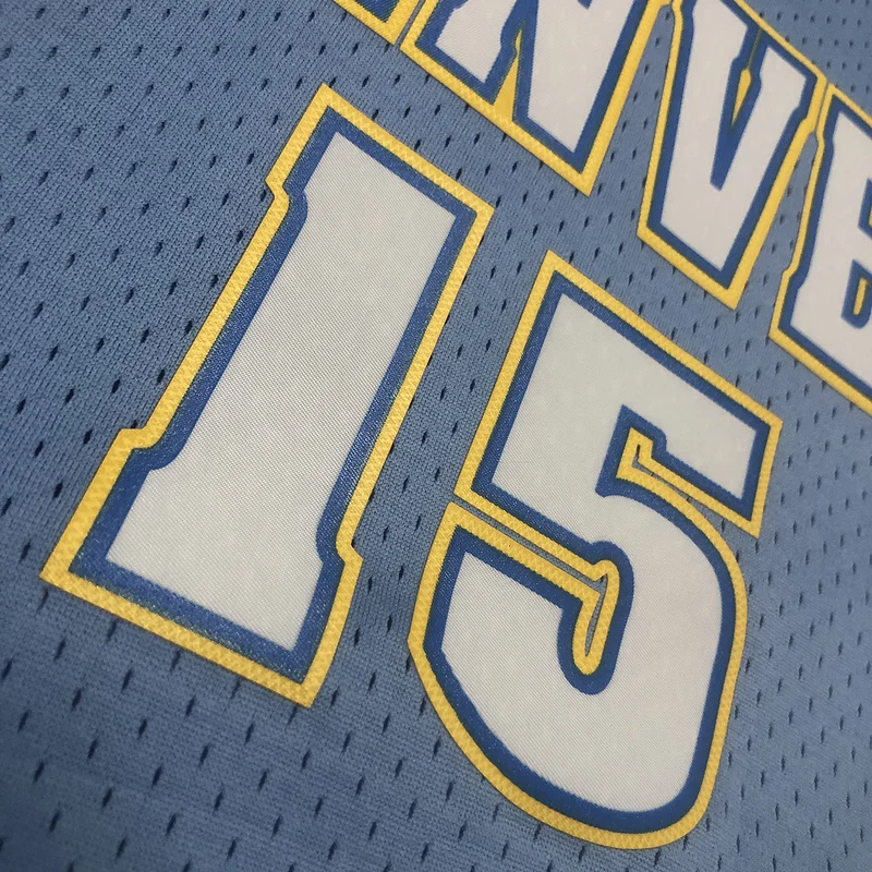 2003 2004 Season Mitchell Ness Hot Print Retro SW NBA Denver Nuggets Basketball jersey Blue #15 ANTHDNY