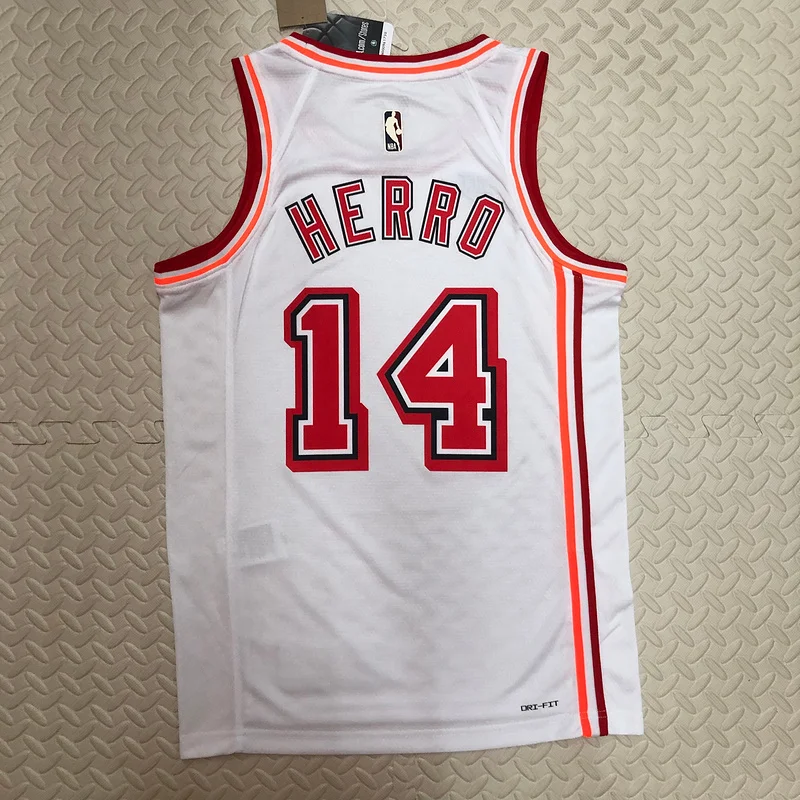 2023 SeasonNBA Miami Heat basketball jersey Retro #14 HERRO