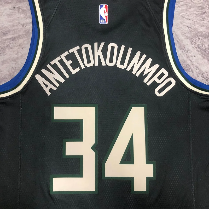 2023 Season NBA Milwaukee Bucks Basketball jersey Jordan limited #34