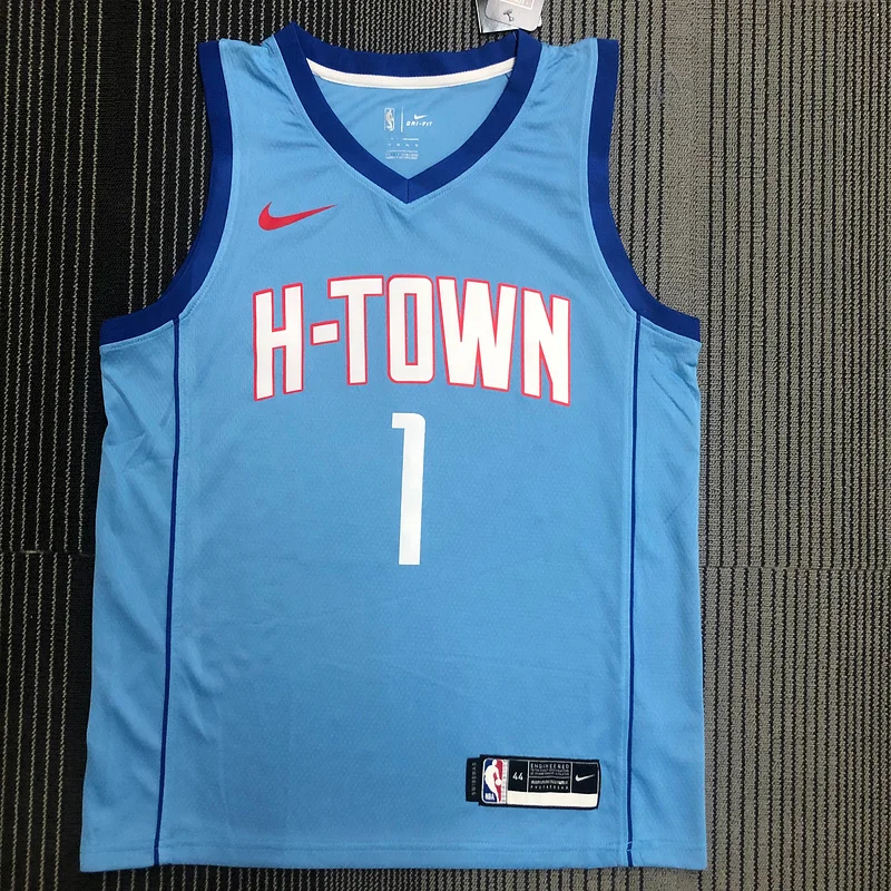 2021 Houston Rockets Basketball Jersey city version Blue #1 McGRADY