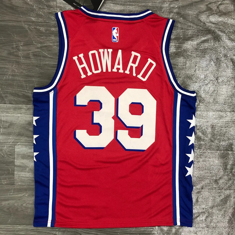 2021 Season NBA Philadelphia 76ers Basketball Jersey Jordan theme Red #39 HOWARD